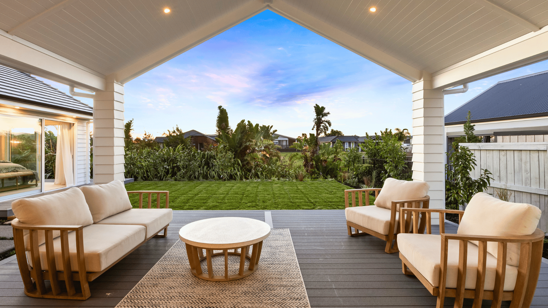 Modern outdoor deck and patio design showcasing current living trends on the Sunshine Coast